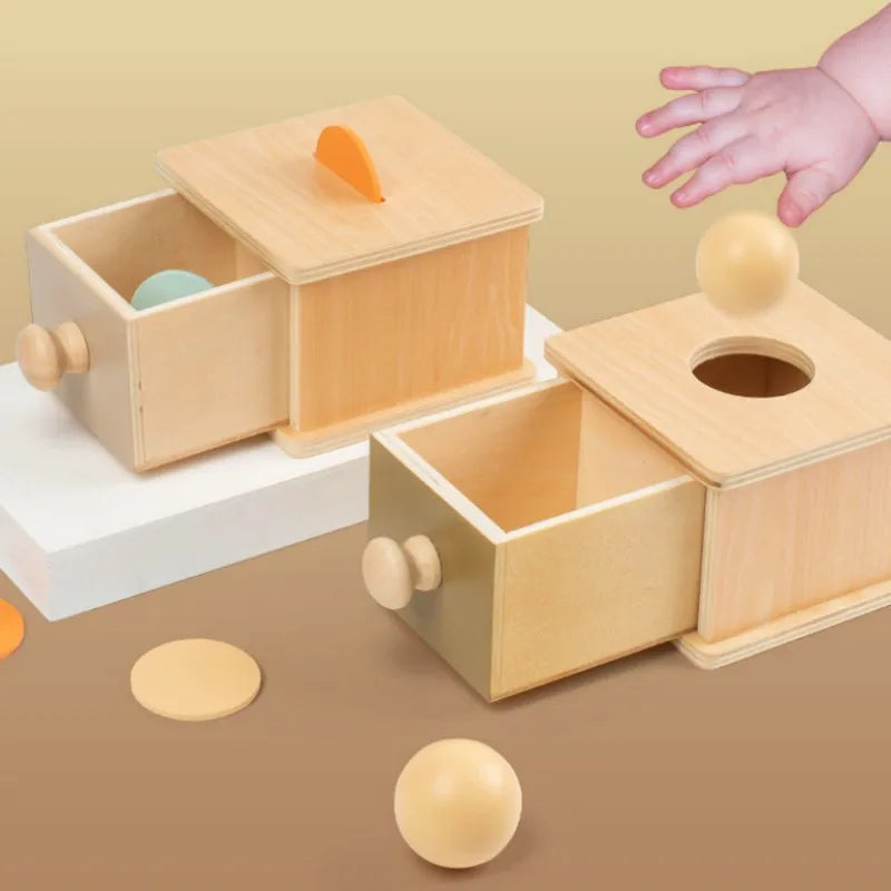 Kid Educational Toy Children Montessori Object Permanence Box