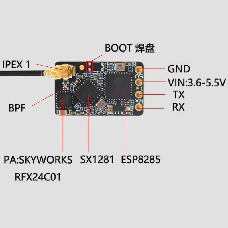 1/2/5PCS BAYCK ELRS Receiver 915M/2.4GHz NANO ExpressLRS RX