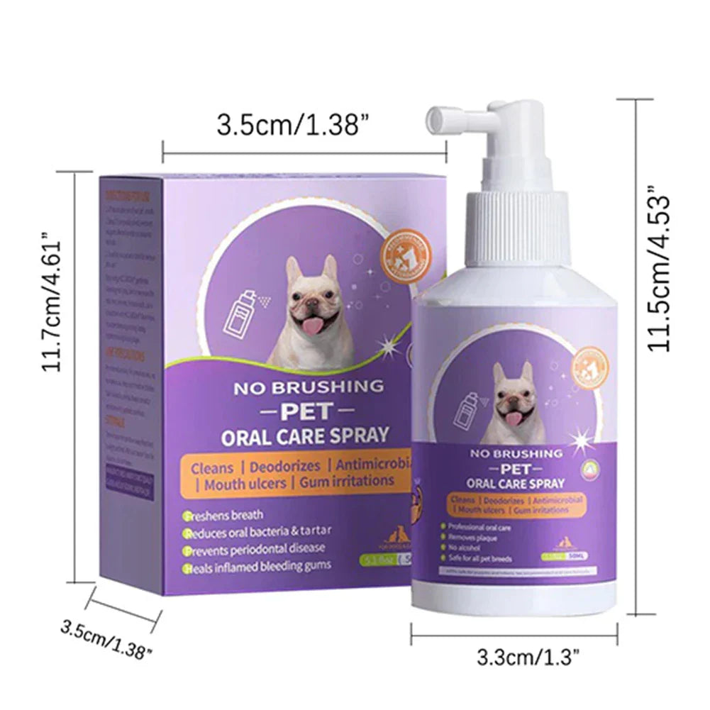 50ml Pet Oral Cleanse Spray Dogs Cats Teeth