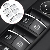 7Pcs ABS Chrome Car Door Window Lift Button