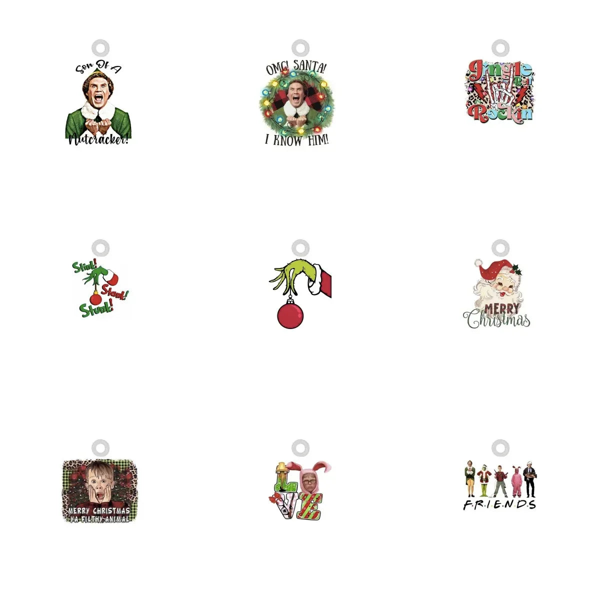Green Christmas Acrylic Charms Classic Movie Stink Stank