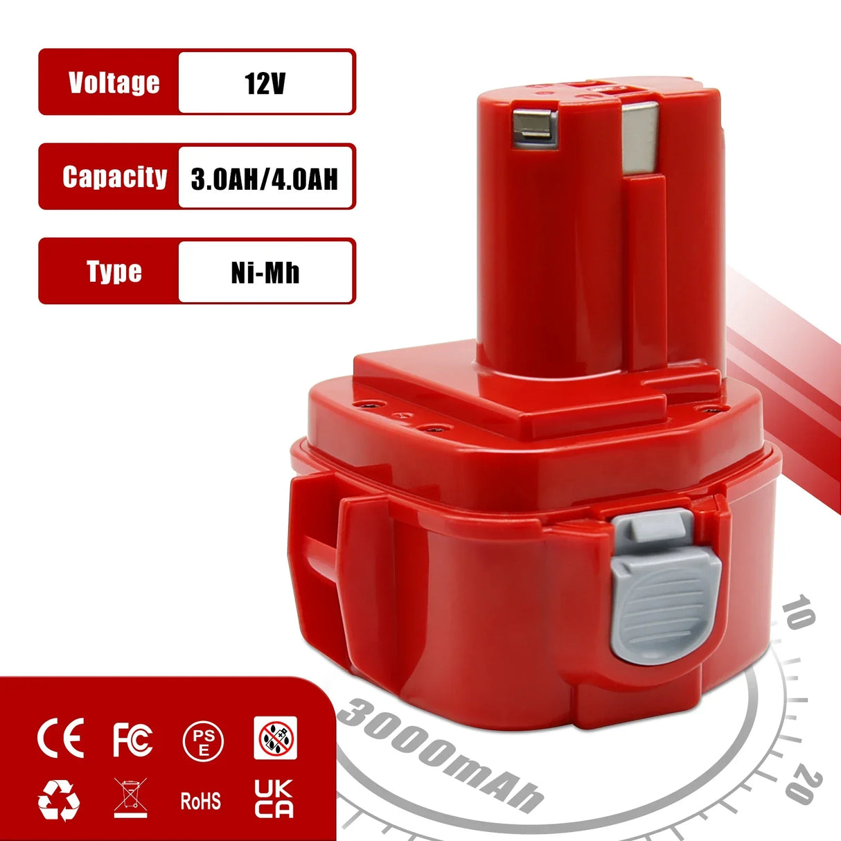 4000mAh Ni-Mh Battery For Makita 1200 1220 1201