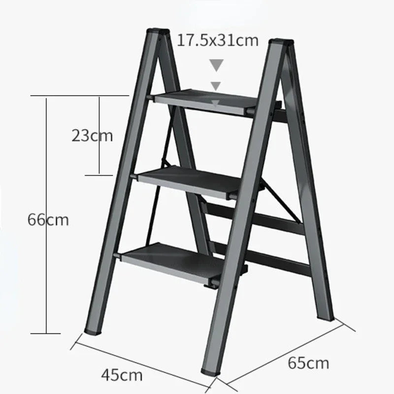 Multifunctional Folding Ladder Aluminum Alloy High Stools Kitchen