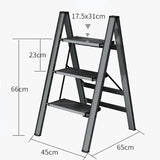 Multifunctional Folding Ladder Aluminum Alloy High Stools Kitchen