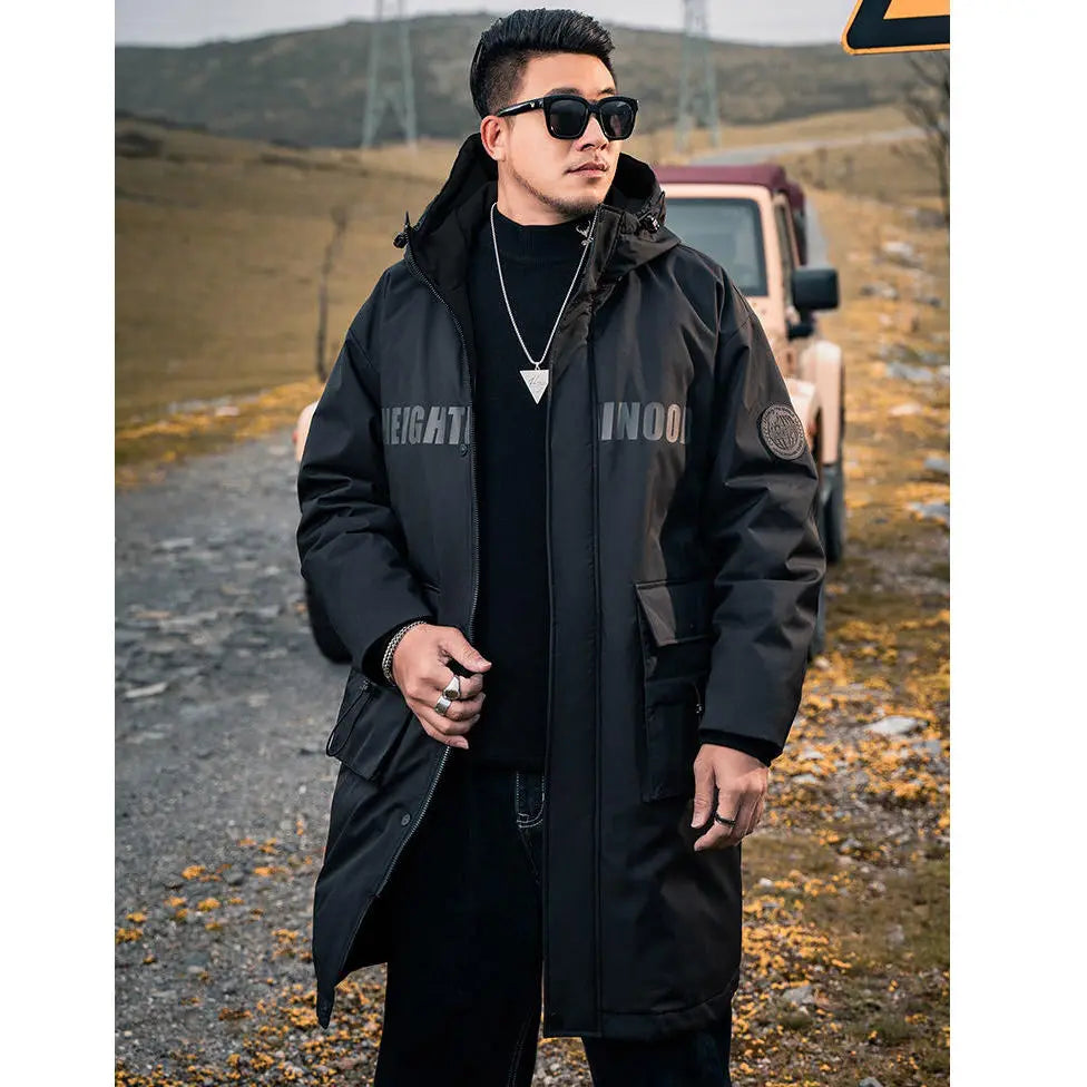 Oversize 7XL 8XL Winter Jacket Men Hooded Parka