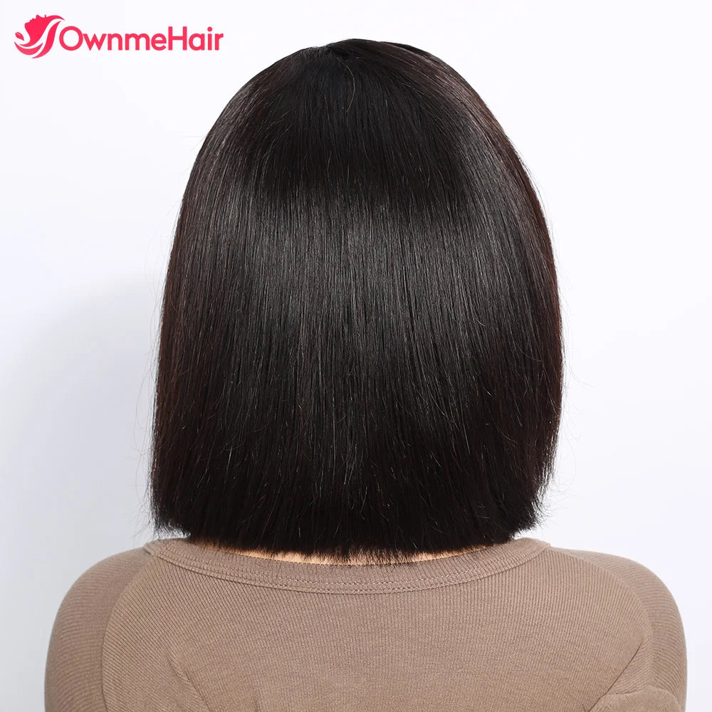 Virgin Hair Short Bob Wig 13x4 Transparent Lace