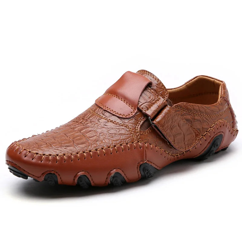 Genuine Leather Mens Shoes Casual Brand 2020 Italian
