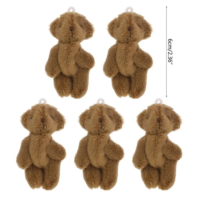 15Pcs/10/5Pcs Kawaii Small Bears Plush Soft Toys Pearl