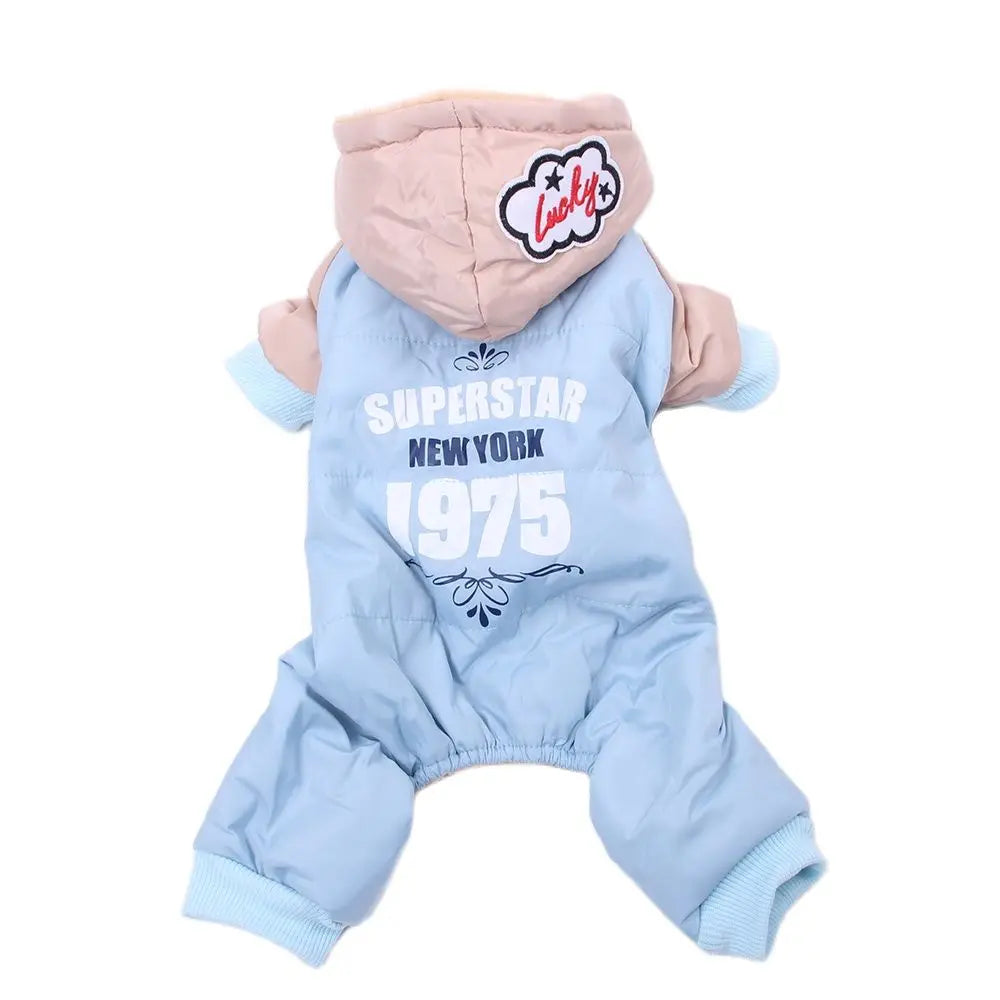 Dog Cat Warm Jumpsuit Hoodie Windbreak Apparel Pet