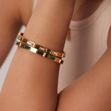 Youthway 18k Gold Stainless Steel Bangles Winter Stacking