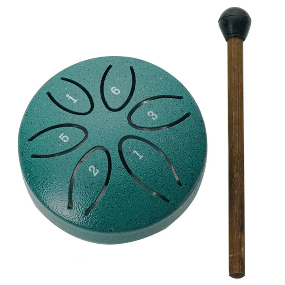 Mini Steel Tongue Drum 3 Inch 6 Notes