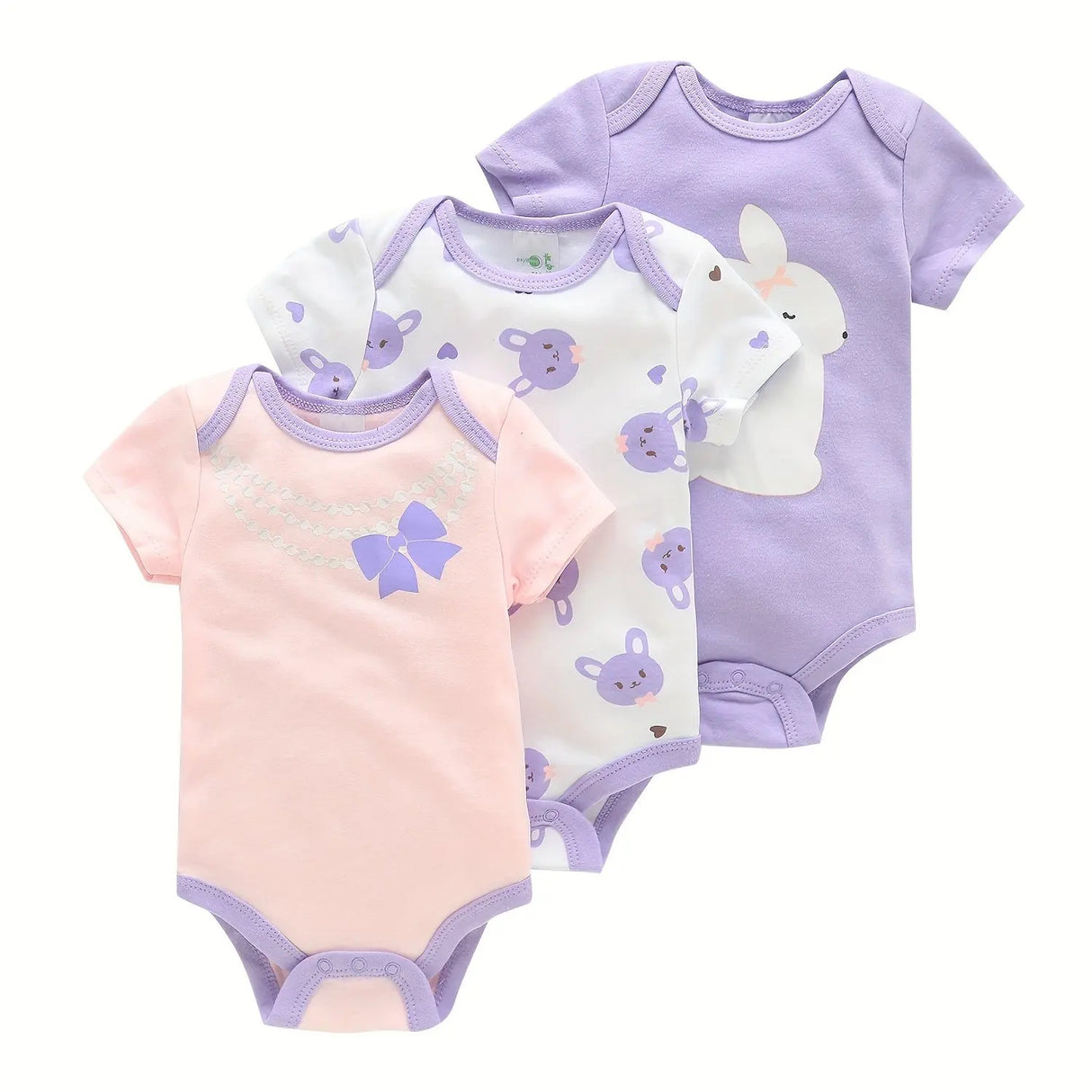 3PCS Infant Baby Cute Graphic One-piece Clothes For