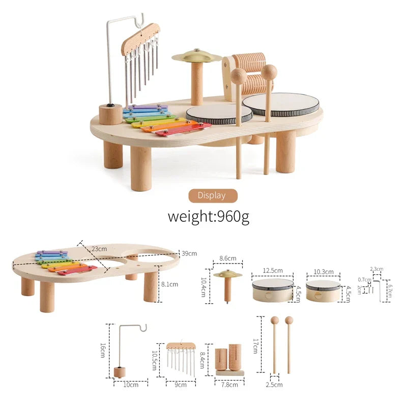 Baby Wooden Musical Instruments Toys Multifunctional Percussion Instruments