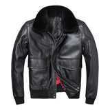 Plus Size Bust 140cm Bomber Men Genuine Leather
