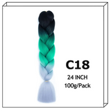 24Inch Synthetic Long Jumbo Ombre Braiding Hair For