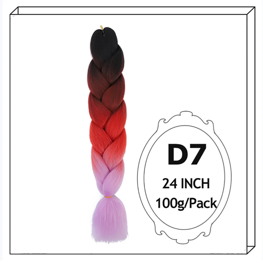 24Inch Synthetic Long Jumbo Ombre Braiding Hair For