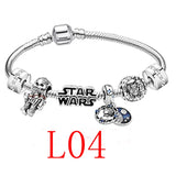 Cute Enamel Disney Princess Dress Charms Bracelet Women