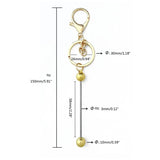 15Pcs Metal Beaded Keyring Beadable Bar Keychain Lobster