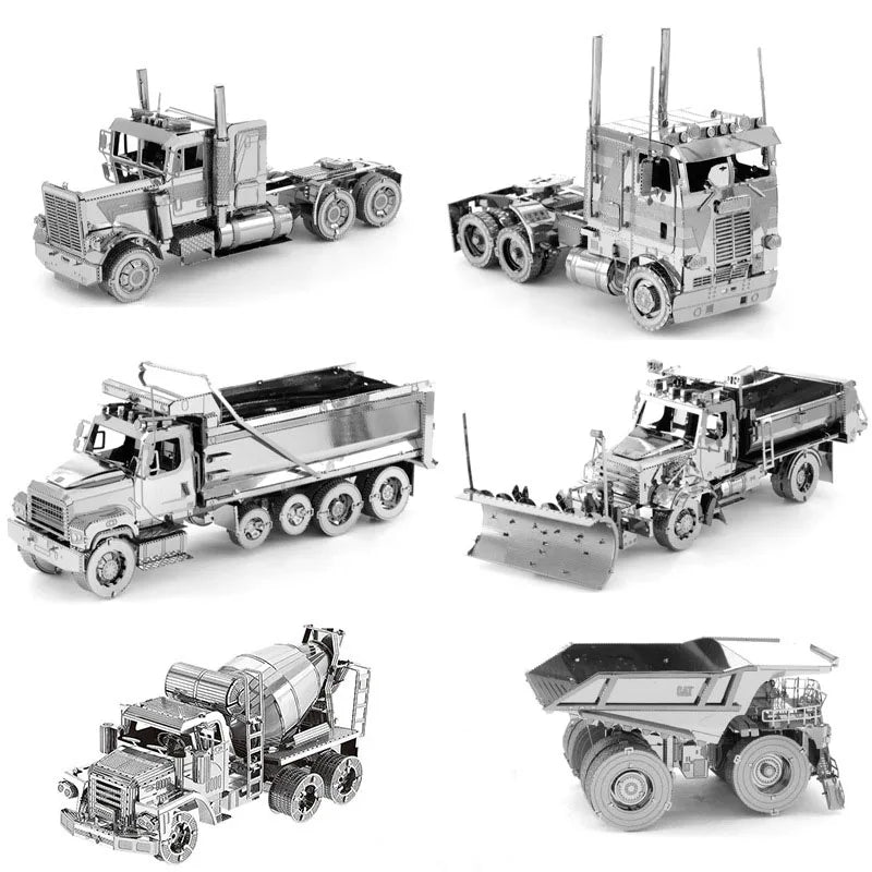 3D Metal Puzzles DIY Assembly Model Engineering Vehicle