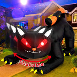 Halloween Inflatable 1.8m Black Cat Toy Shakes Head