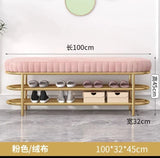 Nordic Shoe Bench Soft Cushion Multifunctional Shoe Rack