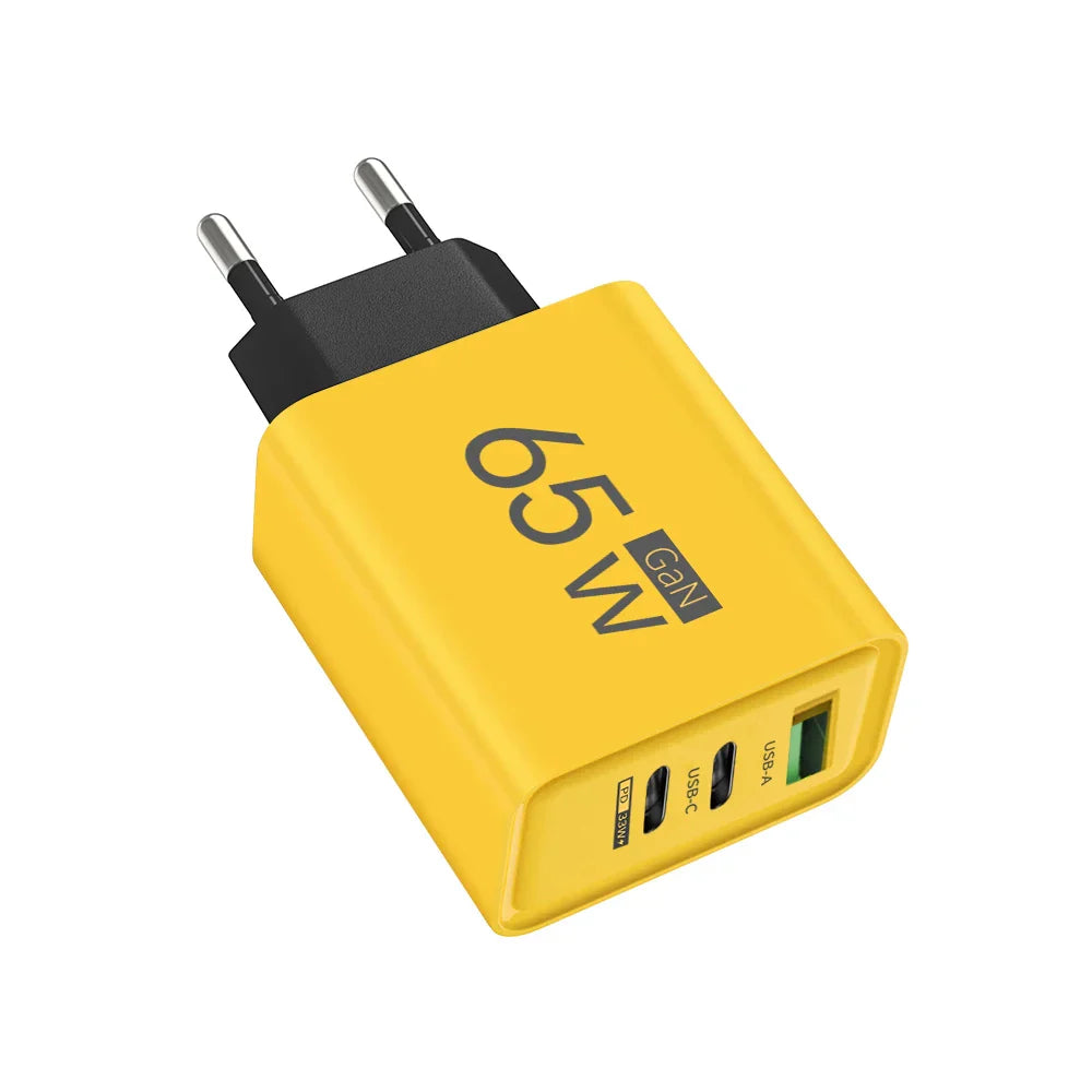 65W 3 Ports GaN USB PD Charger Fast