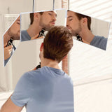 3-Way Trifold Hair Cutting Mirror with LED Lights