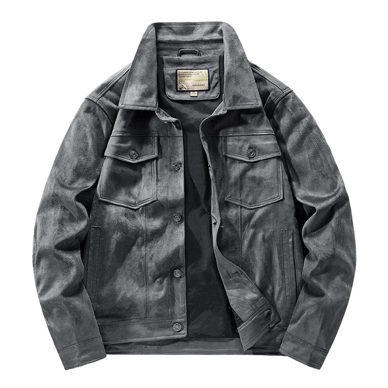 NEEDLESNOAH Men Vintage Brown Pilot Suede Jacket Spring