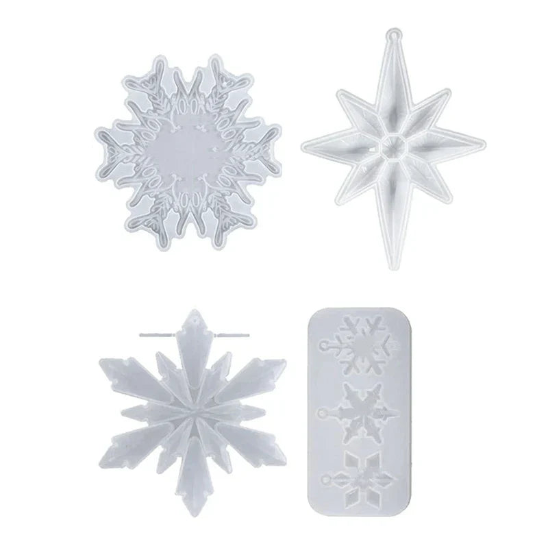 4pcs Christmas Resin Molds for Jewelry and Ornaments
