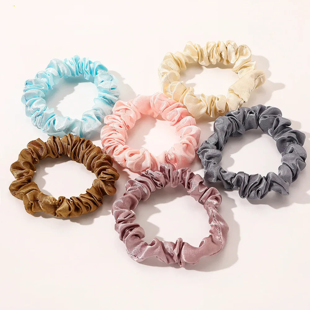 8 Pcs Satin Elastic Hair Bands, Comfortable Silk