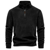 Men Winter Pullover Sweatshirts Fleece Warm Stand-up Collar