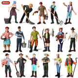 Oenux Farm House Model Action Figures Farmer Motorcycle