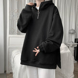 Turtleneck Hoodie Zipper Pullovers Streetwear Hip Hop Hooded