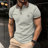 Solid Color Versatile Boutique Men's polo shirt Business