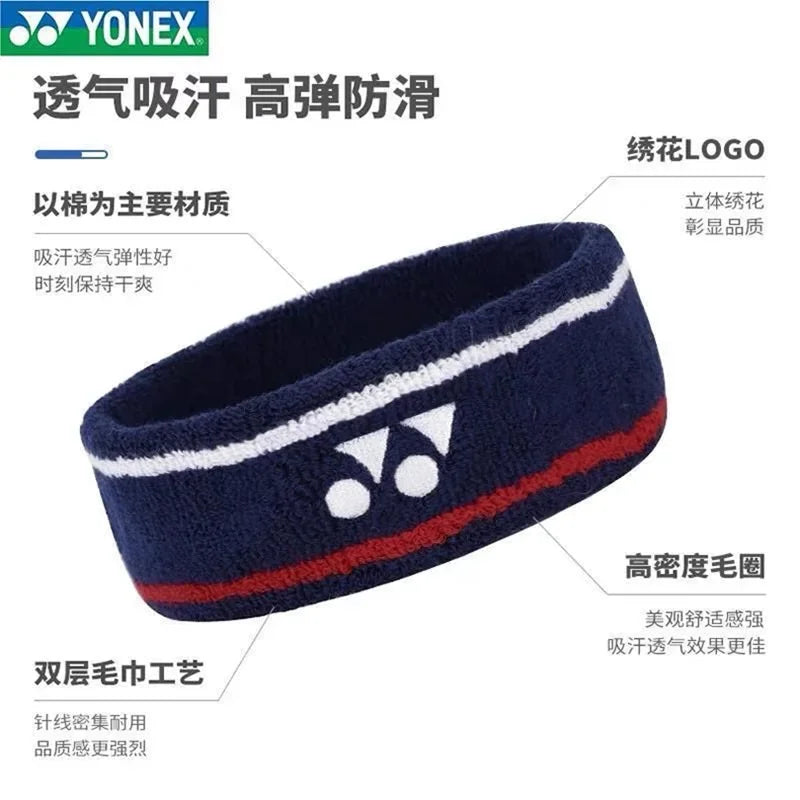 YONEX Badminton Tennis Sports Turban Headband Fitness Sweat-absorbent