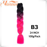 6 Pcs 24" Jumbo Synthetic Braids Hair Extensions