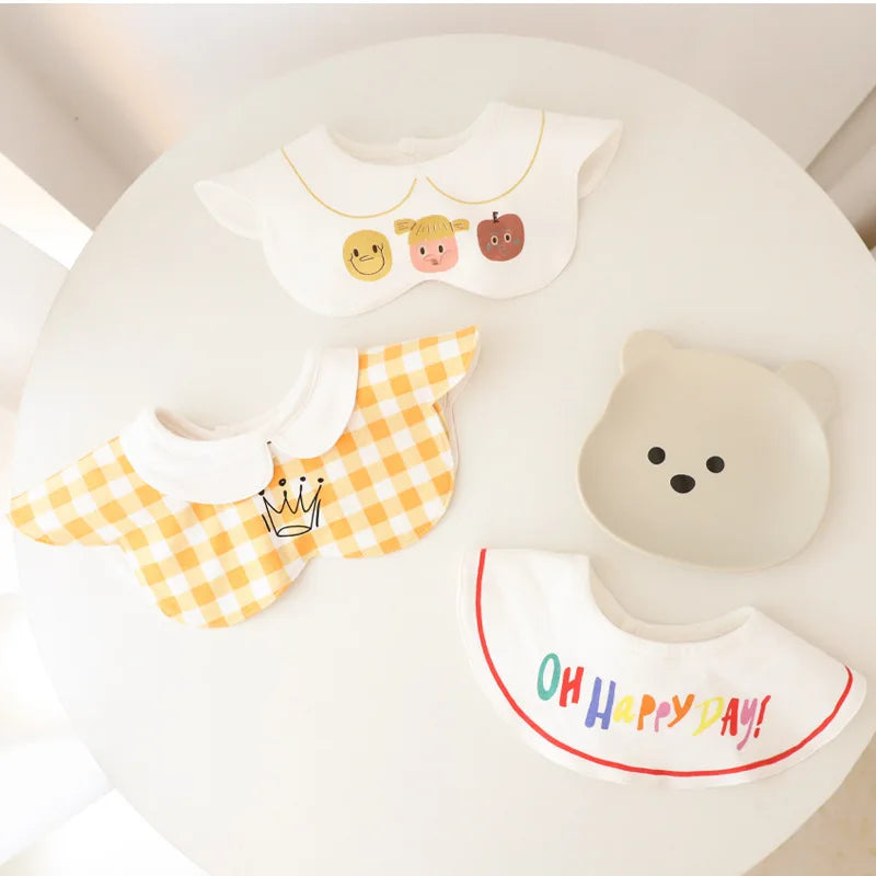 3Pcs Set INS Korean Style Baby Cotton Bibs