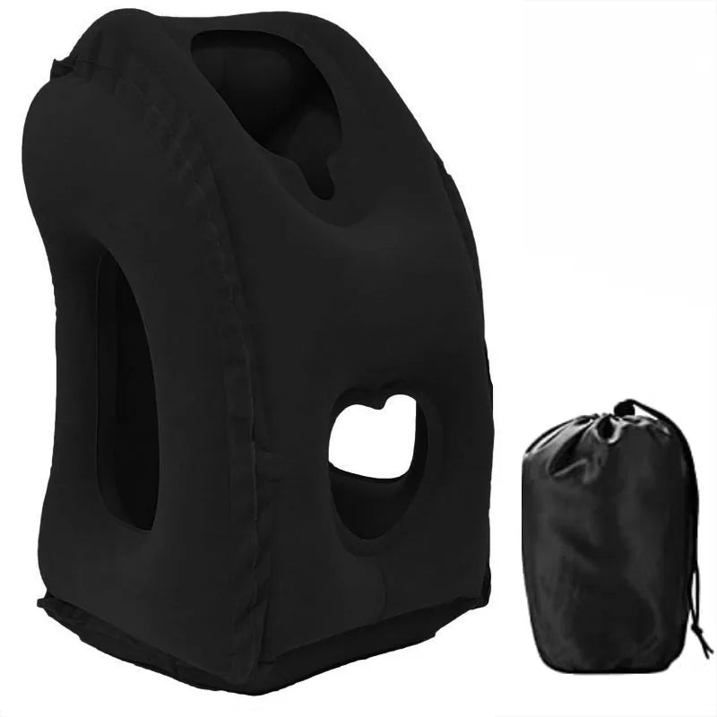 PVC Inflatable Travel Sleeping Pillow Portable Cushion Neck
