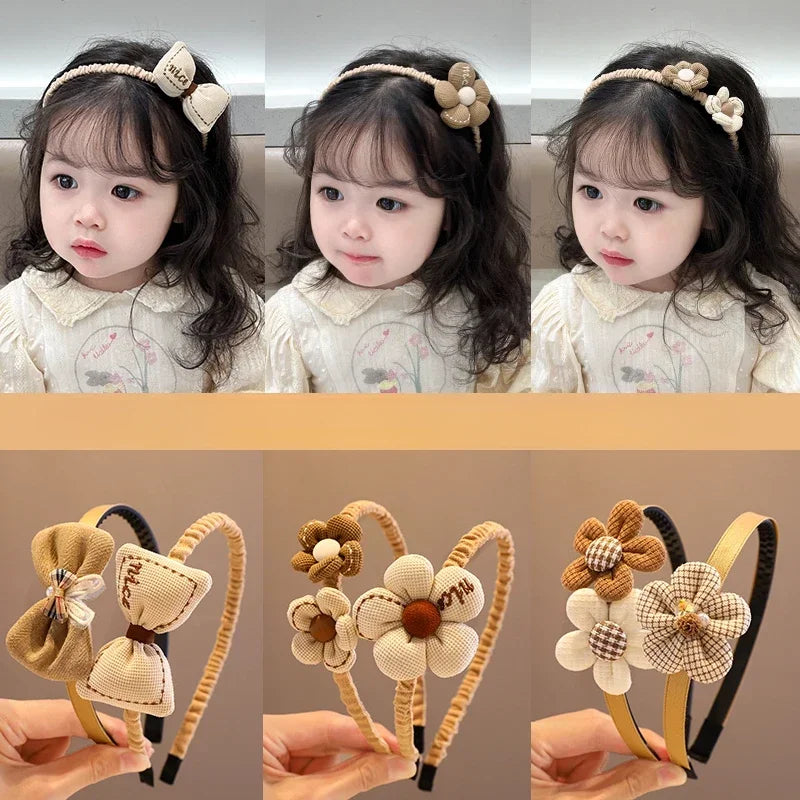 New Children Lovely Coffee Color Cartoon Heart Flower