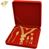 XUHUANG African Big Luxury 4PCS Dubai Gold Color