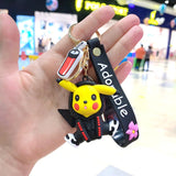 Pokemon Keychain Anime Figures Pikachu Cartoon Key Chain