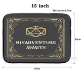 Funny Graphic print Misadventure Awaits D20 Dice Tabletop