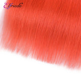 Elfriede 1BOrange Red Straight Ombre Colored Hair Bundles