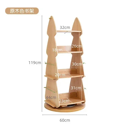 Children Small Bookcase Wood Shelf Toy Storage Corner