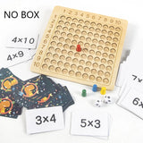 Montessori Multiplication Board Game Math Wooden Toys Kids