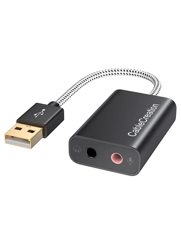 CableCreation USB Type C External Sound Card Type