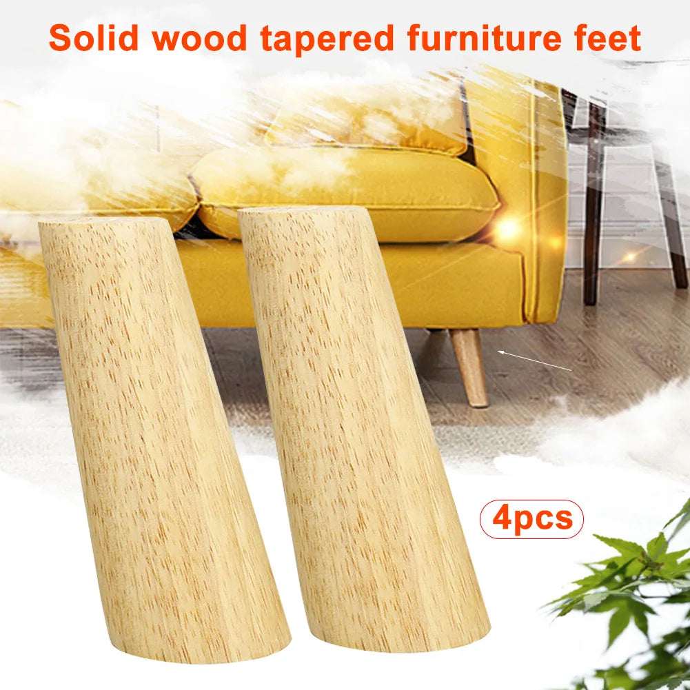 4pcs Cone Angled Furniture Legs Durable For Cabinet