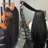 32" Full Lace Box Braid Wig with Baby Hair for Black Women