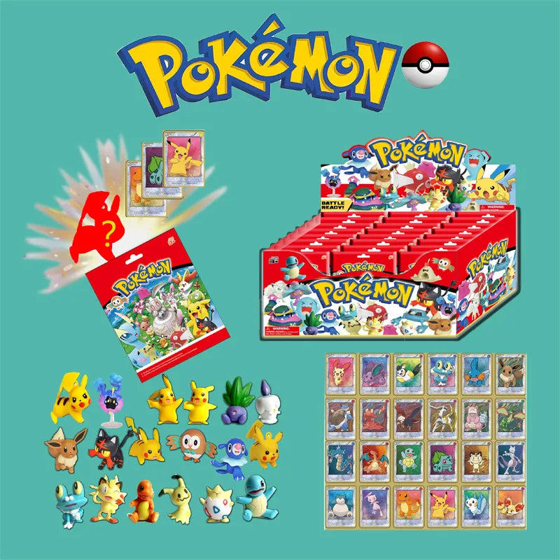 24pcs/set Pokemon Pikachu Blind Box Anime Action Figure