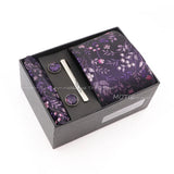 Gracefully Polyester Tie Set With Box Red Floral